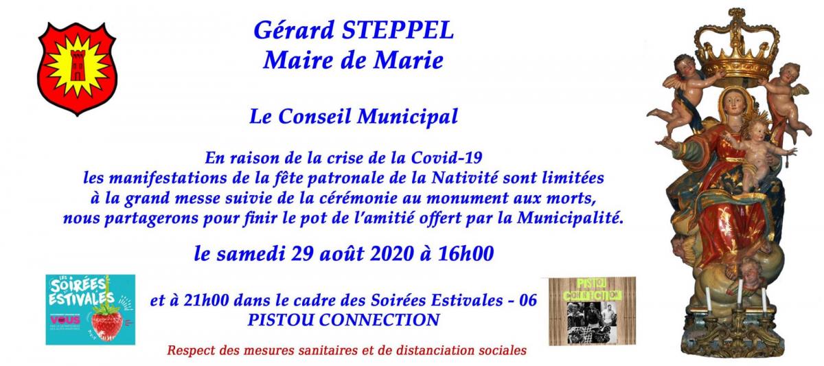 Invitation fete patronale 2020