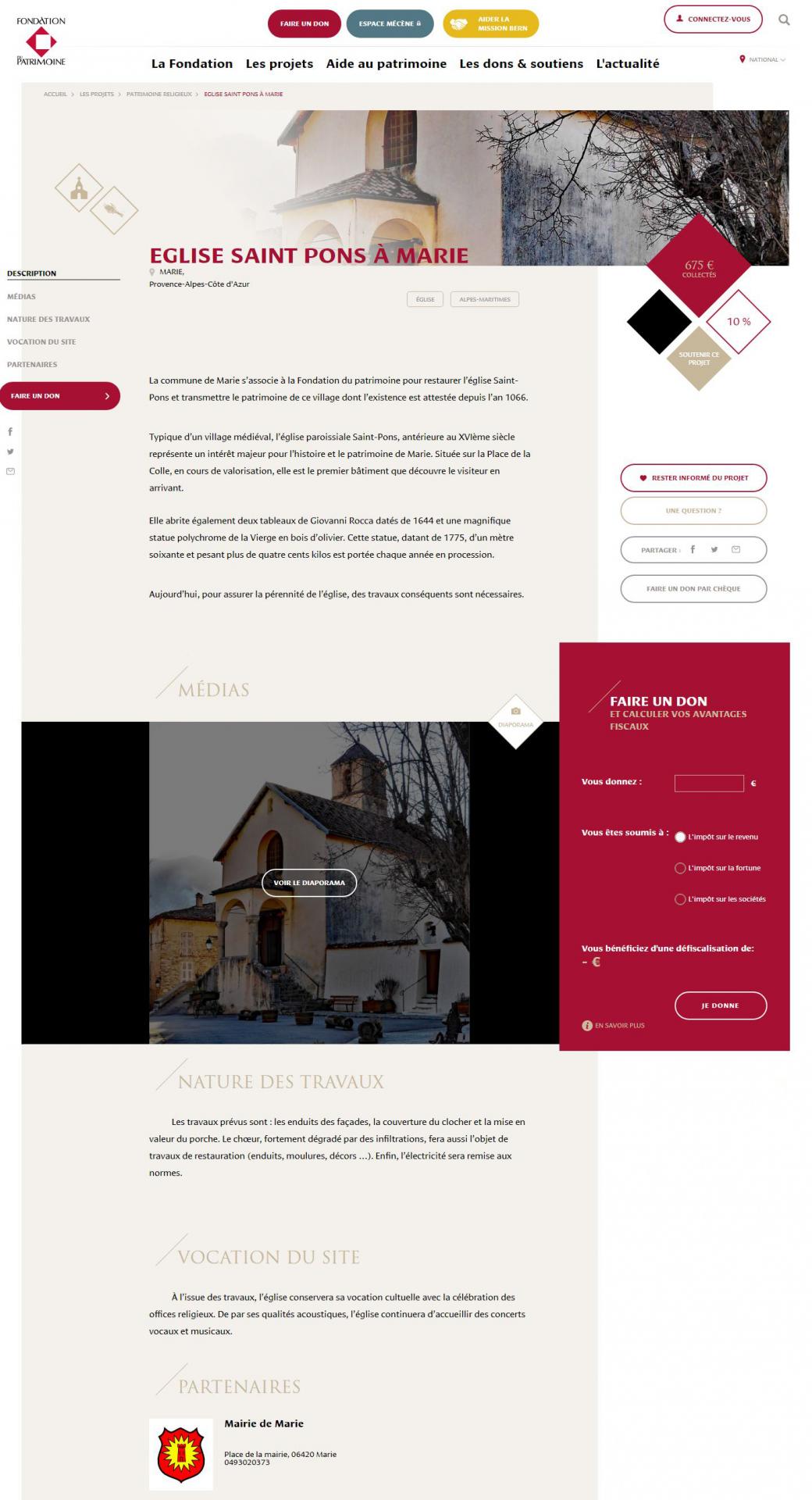 Page fondation du patrimoine