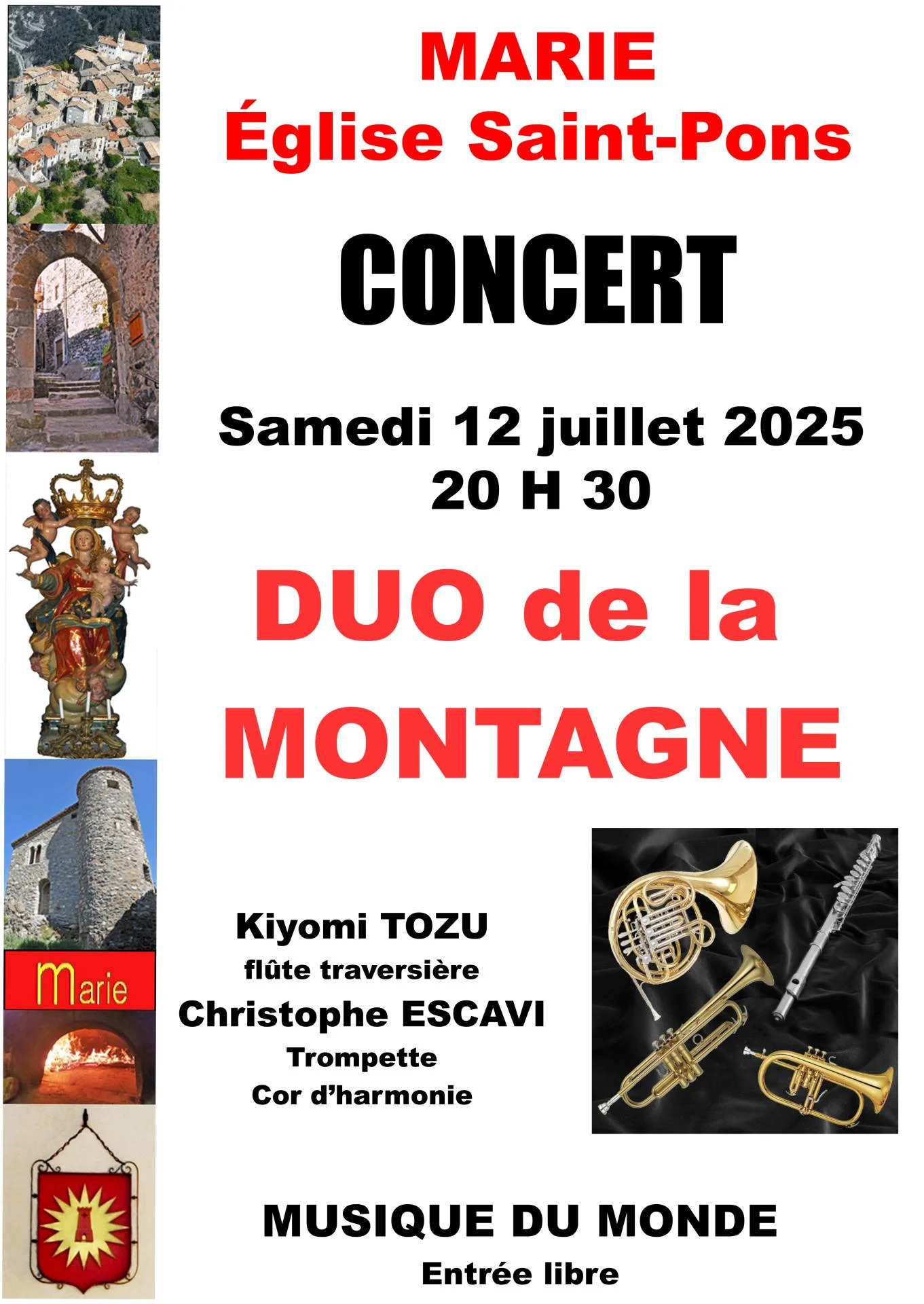 Affiche concert duo marie 12 juillet 2025 a3